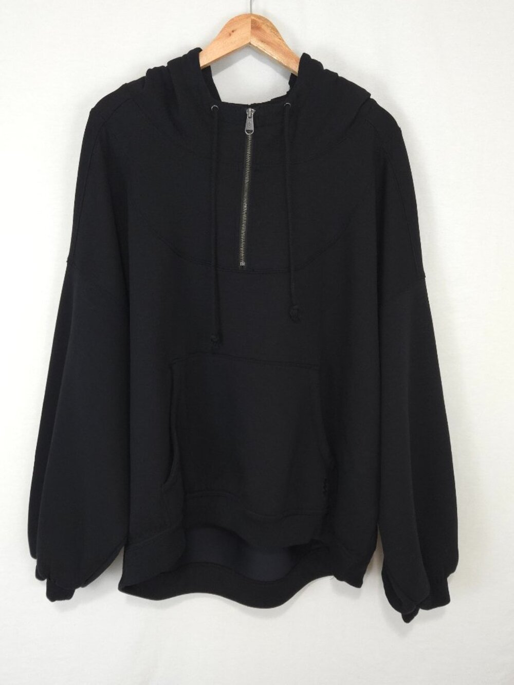 Free People Movement Women's Black On A Cloud Half-Zip Hoodie
